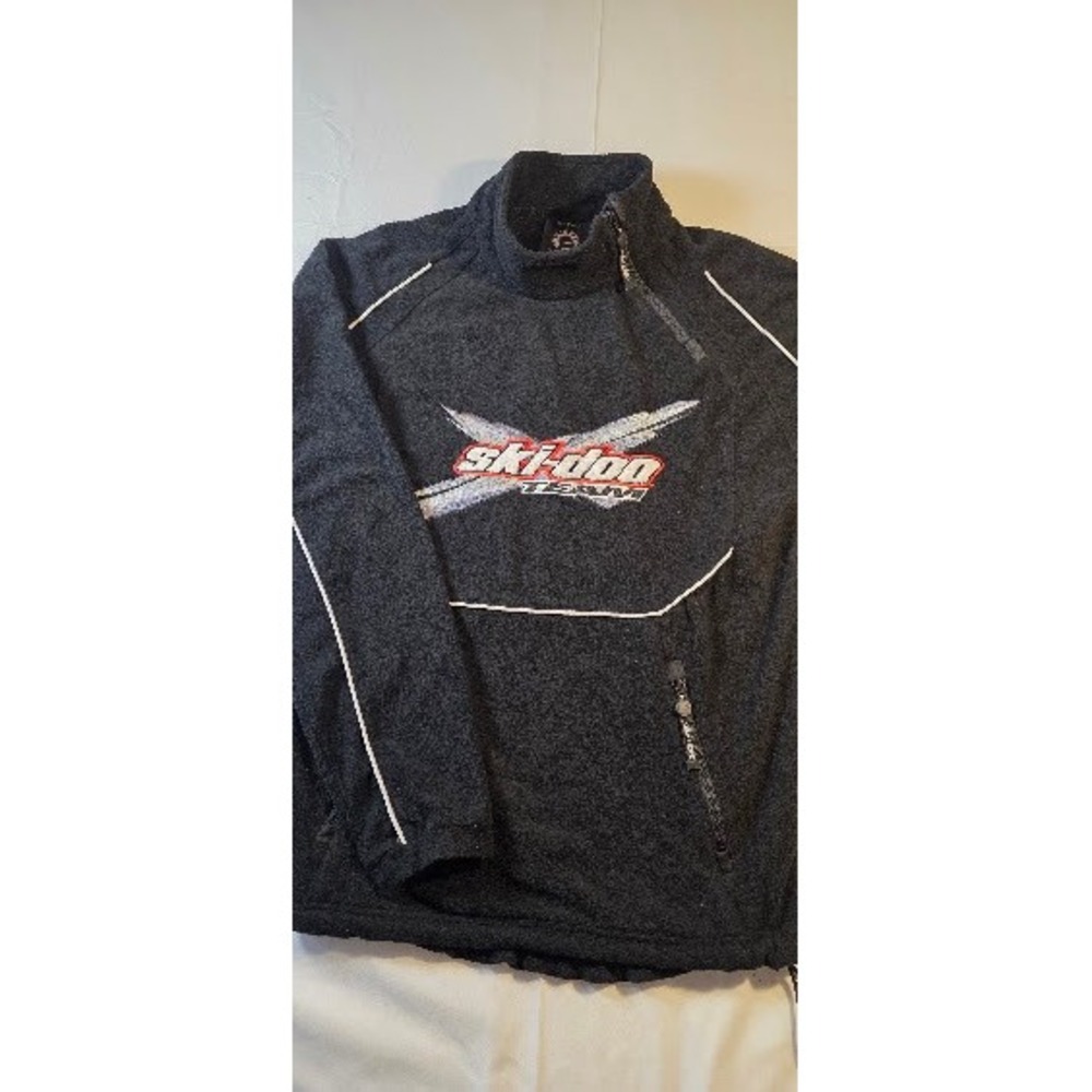 Ski-Doo Team BRP Fleece Quarter Zip Pullover Black Women XS Snowmobile Jacket